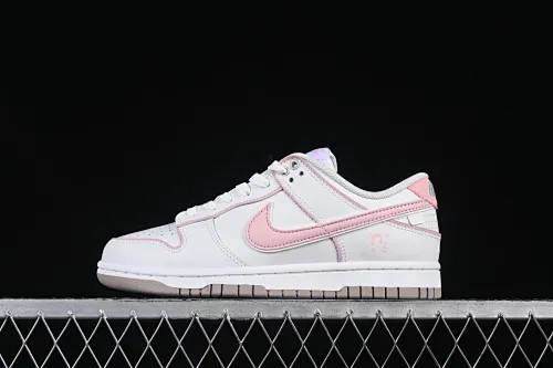 All Categories Nk SB Dunk Series Nk SB Dunk Low Low-top sneakers Nike SB Dunk Low White and pink color Anniversary high-end customization Low-top casual sneakers WP0212-013